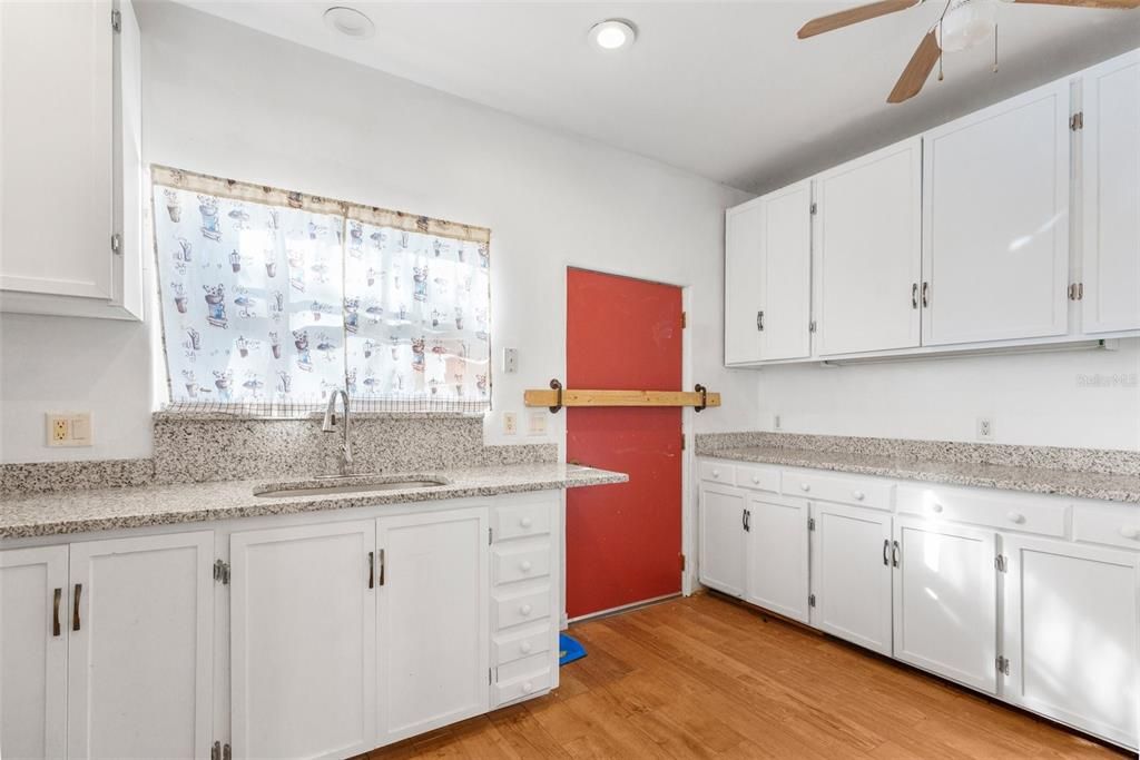 White shaker cabinets