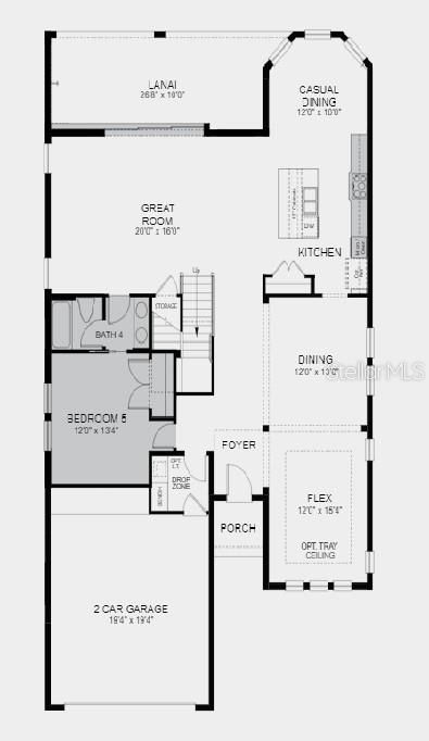 Structural options include: 8 foot interior doors, gourmet kitchen with stainless steel appliances, outdoor kitchen rough-in, secondary bedroom and full bath downstairs, pocket sliding glass doors.