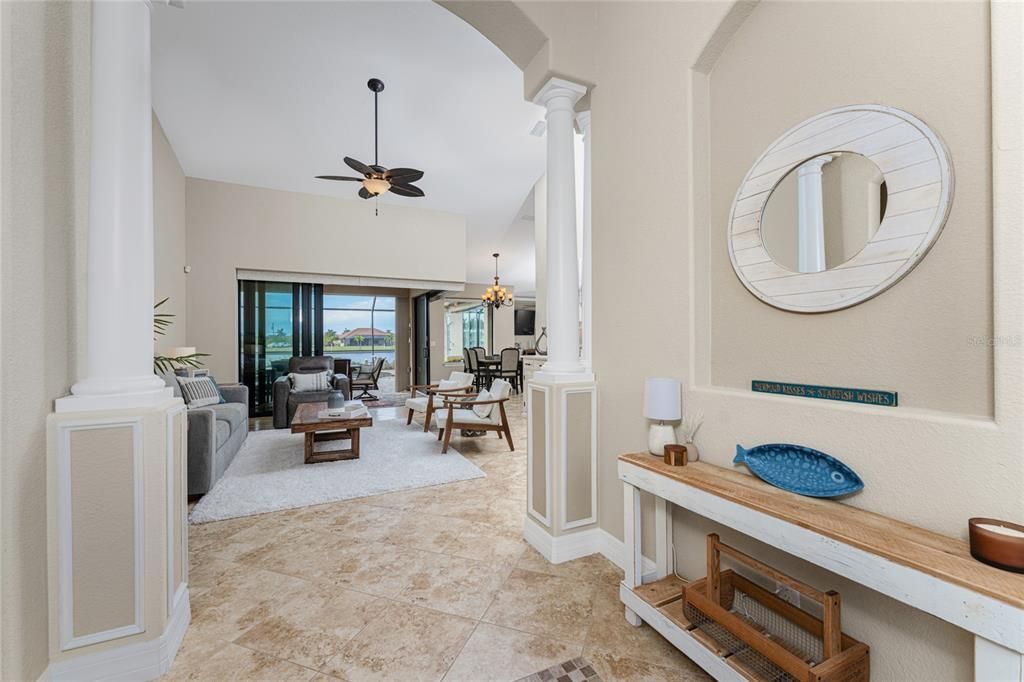 Entry looking into formal living room