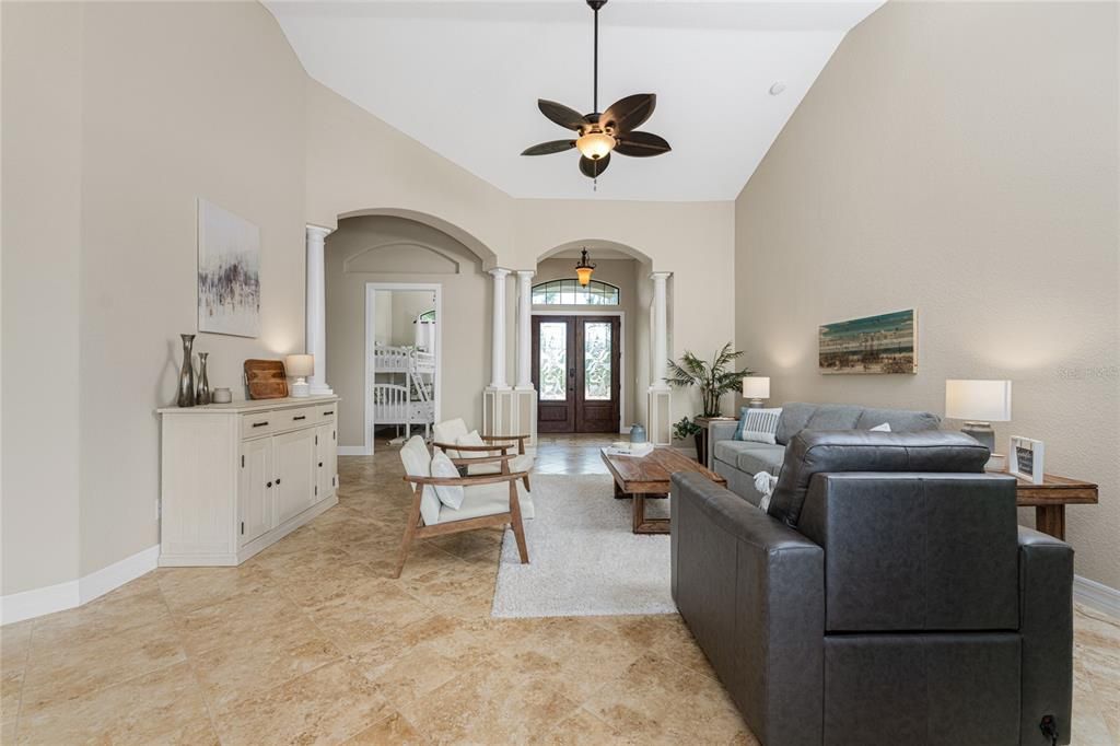 Formal living room toward entry