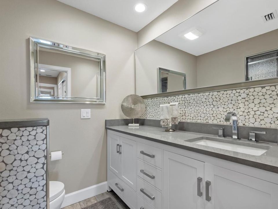 Bathroom 3 with quartz countertops