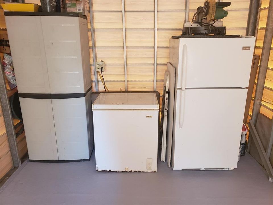 2nd fridge and deep freezer that convey