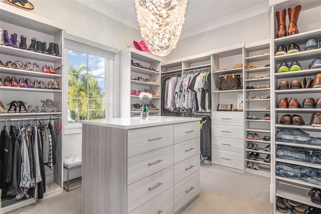 Walk-in closet off Primary bath...with a hidden "safe room"
