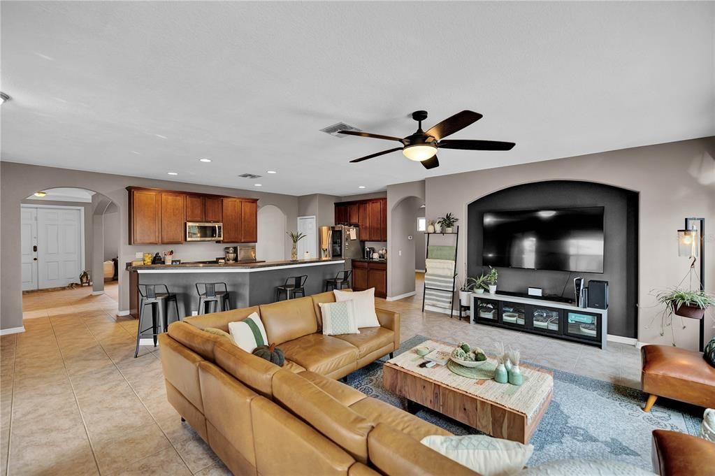 Family Room, Informal Dining Area, Kitchen