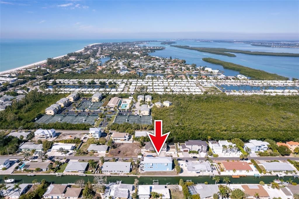 Aerial View Looking South to Longboat Key