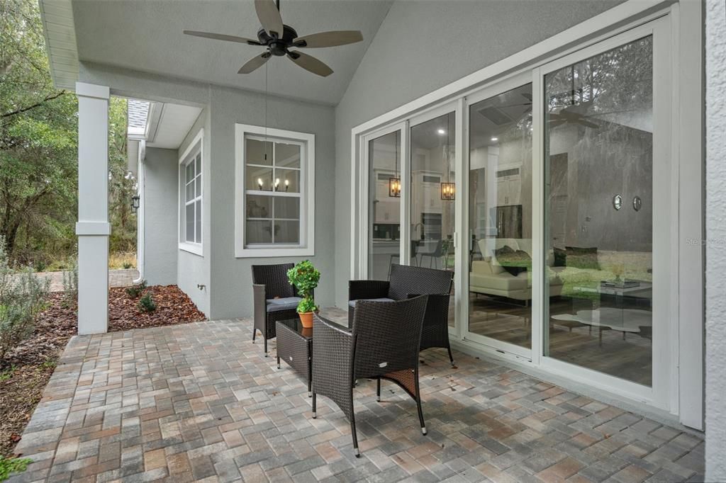 Paver covered patio to enjoy the backyard!