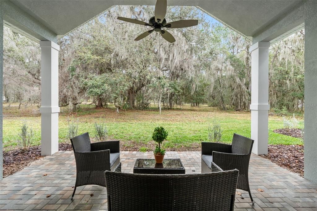 Paver covered patio to enjoy the backyard!