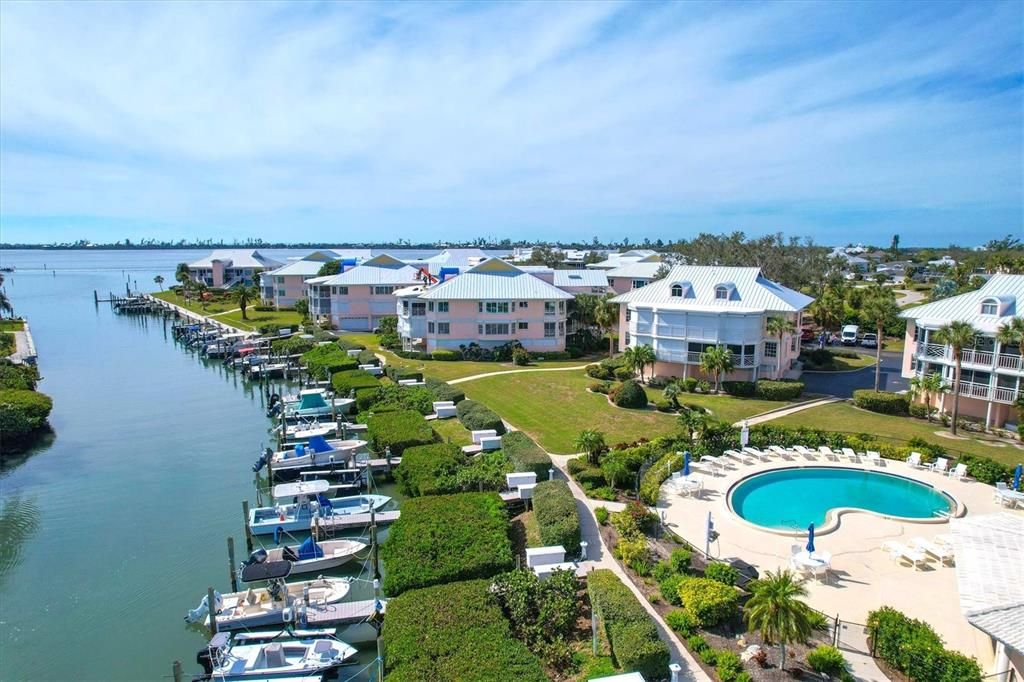 2nd Pool overlooks marina