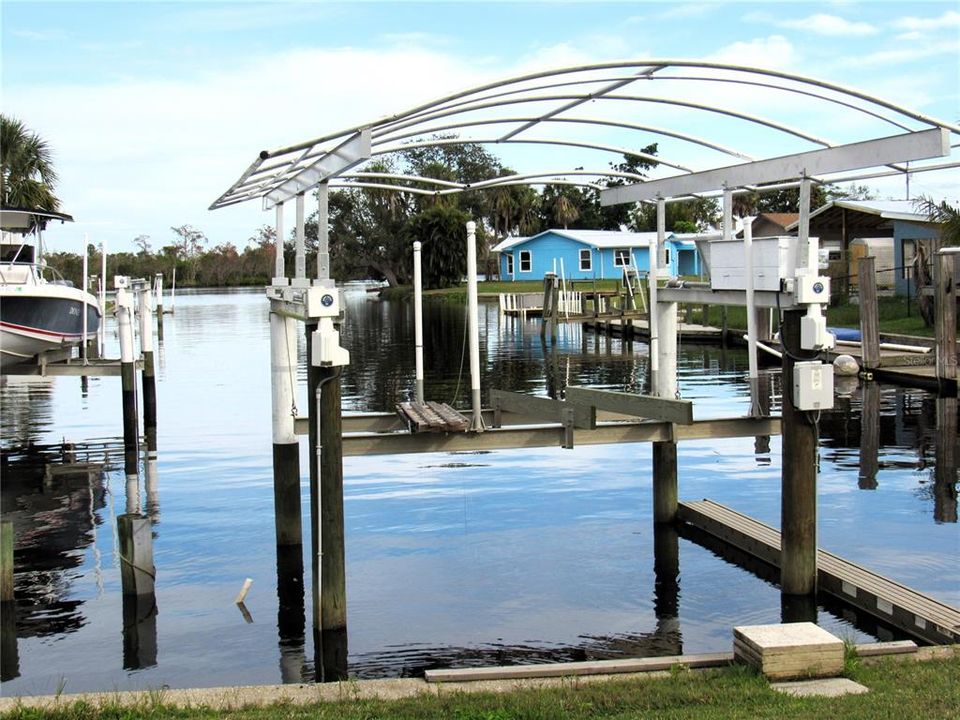 Deeded boat slip with lift