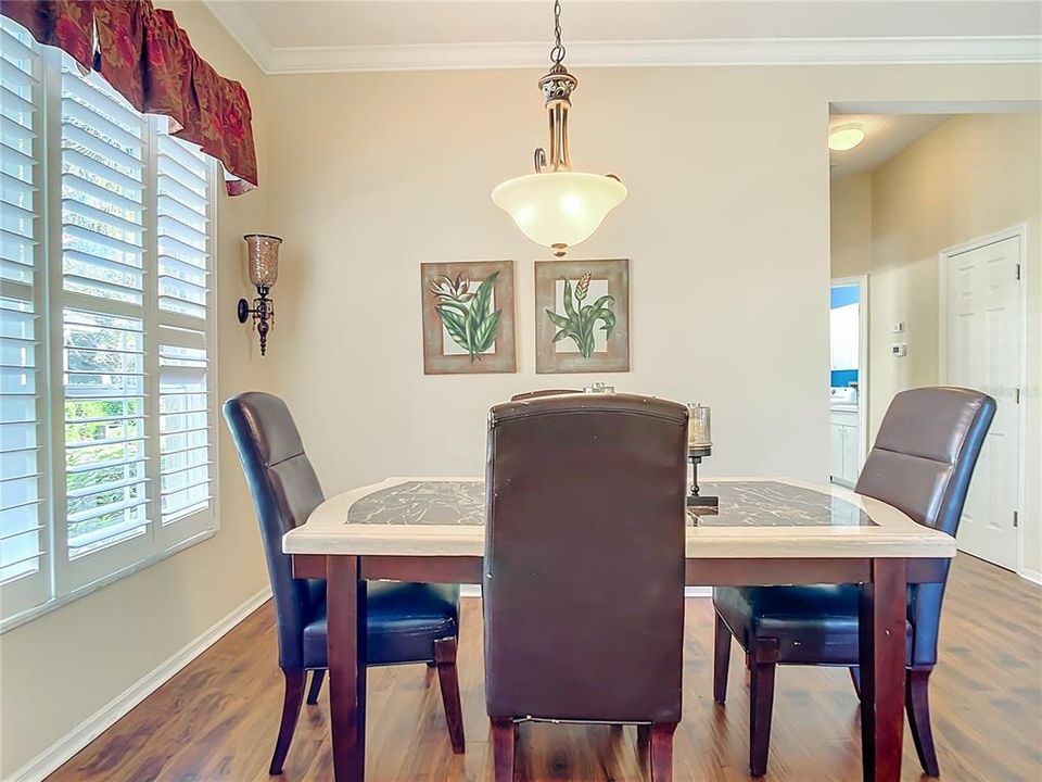 spacious formal dining area