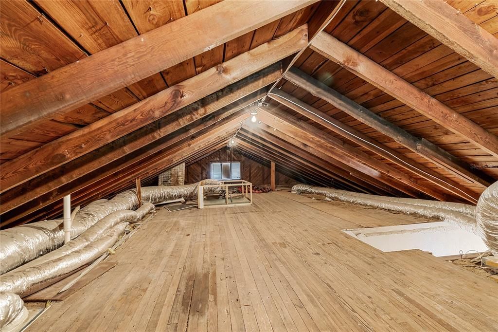 Unfinished attic
