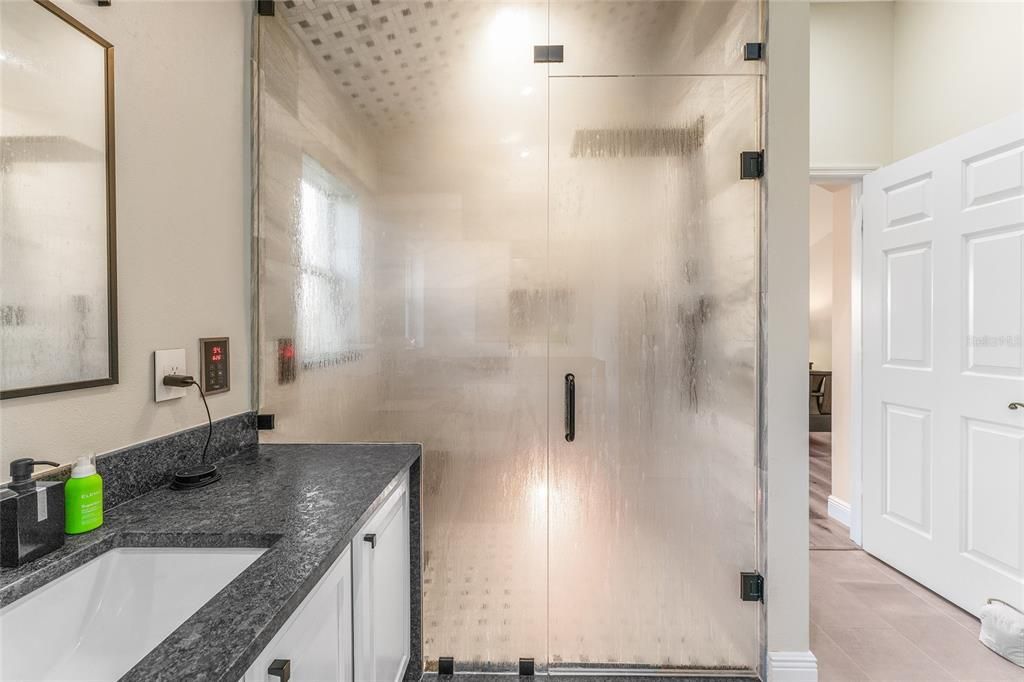 Melt away your day in the Aromatherapy Steam Shower
