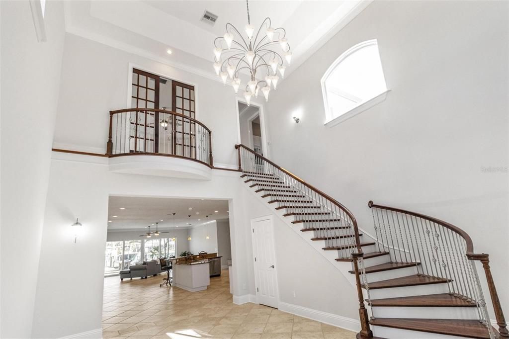 Stairwell to the 2nd floor master suite