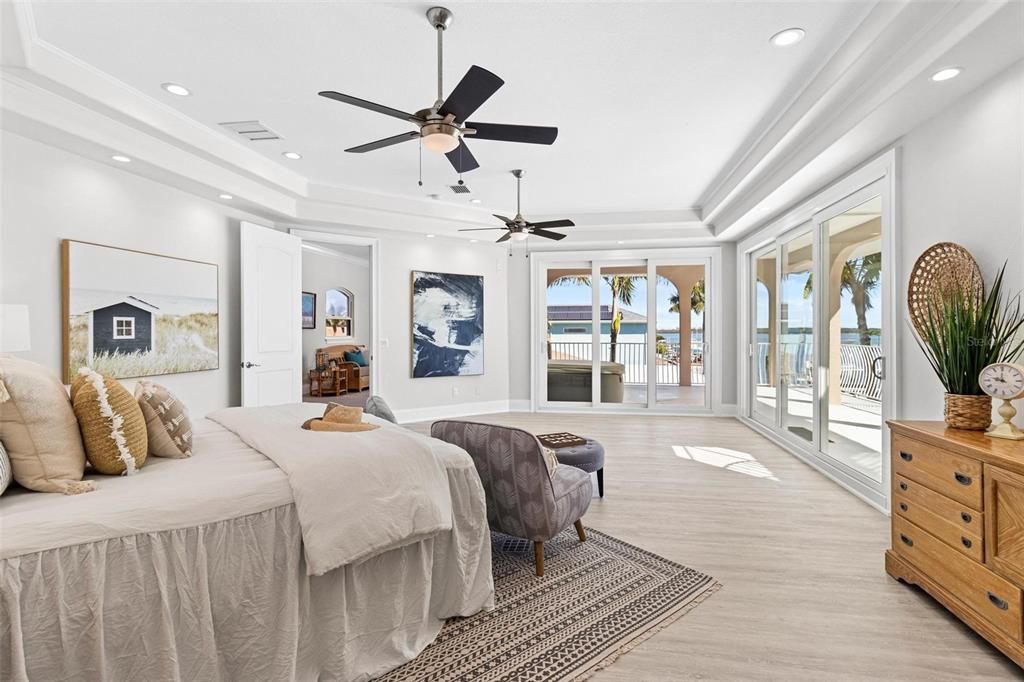2nd floor master bedroom with view to the intracoastal