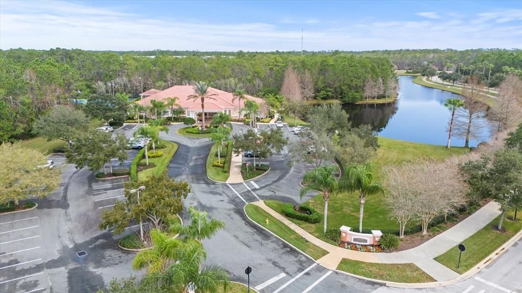 Aerial view of clubhouse