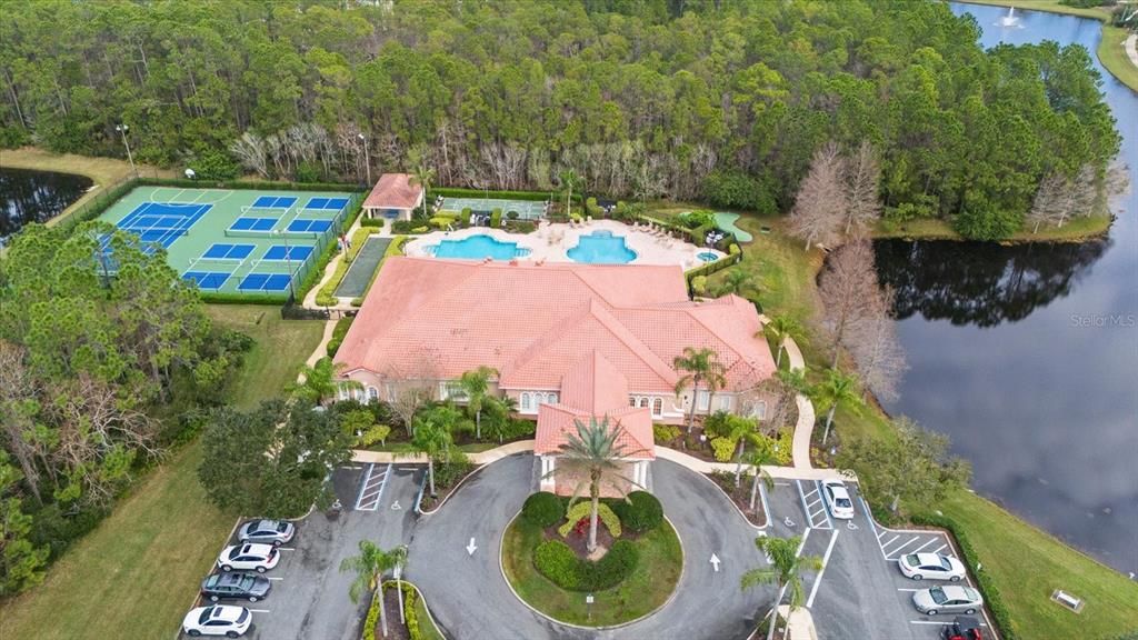 Aerial view of clubhouse