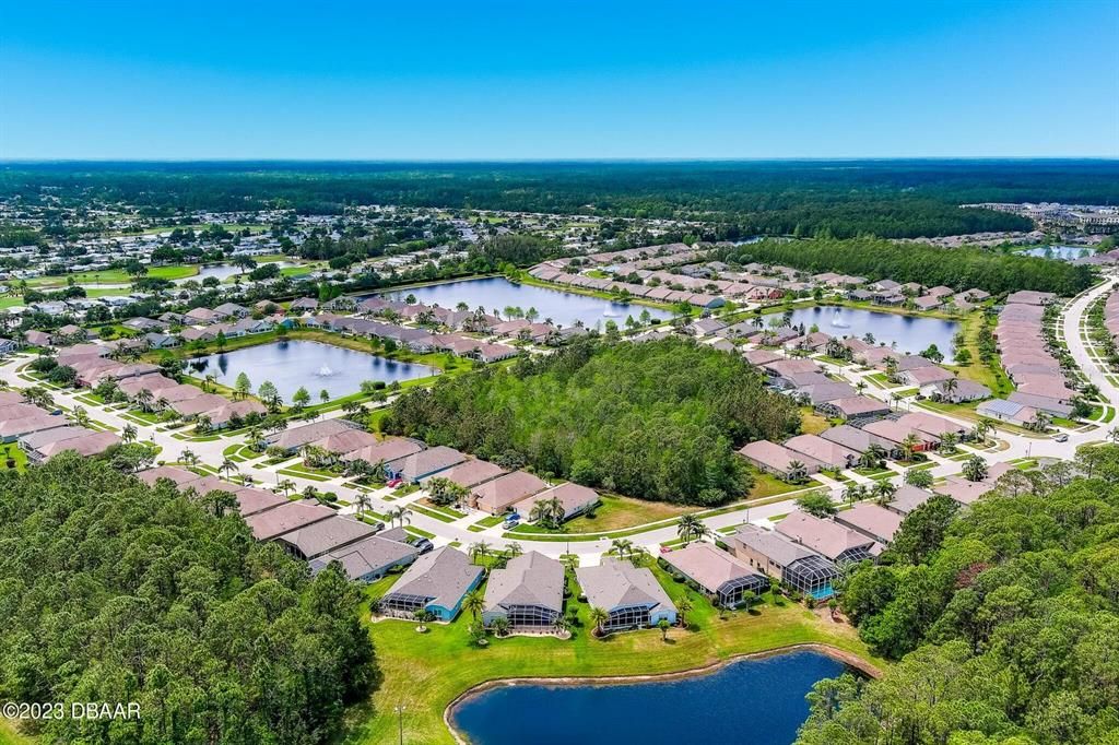 Aerial view of community