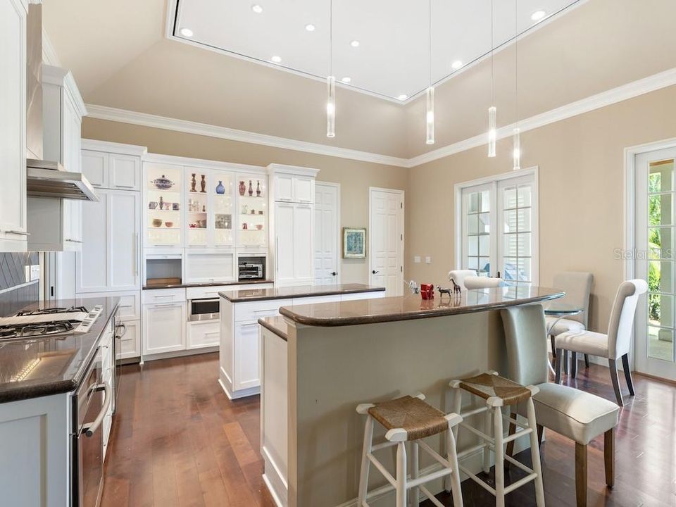 Kitchen with custom Sub-Zero twin refrigerators.