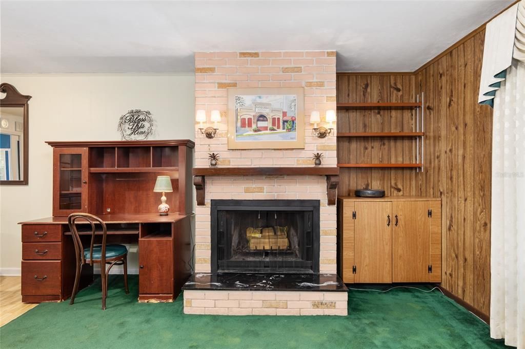 LIVING ROOM WITH FIRE PLACE