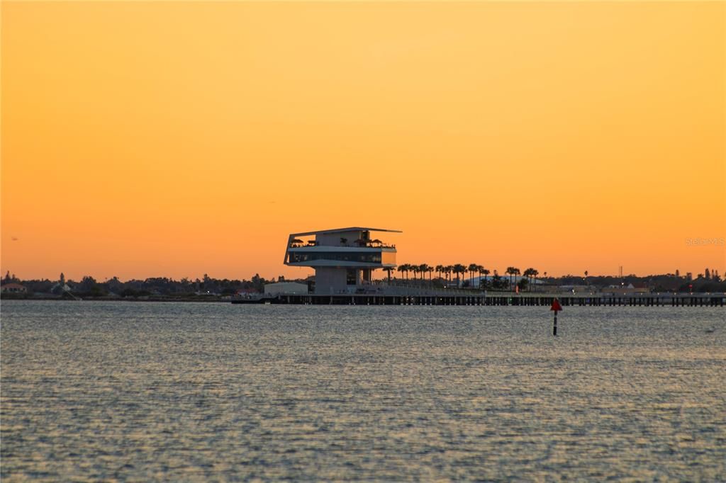 Open water views of St. Pete Pier and Tampa Bay from your new dock.