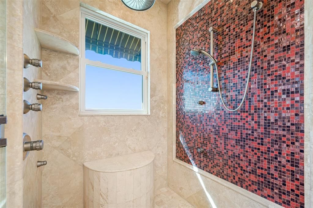 MASTER SHOWER WITH GULF VIEW