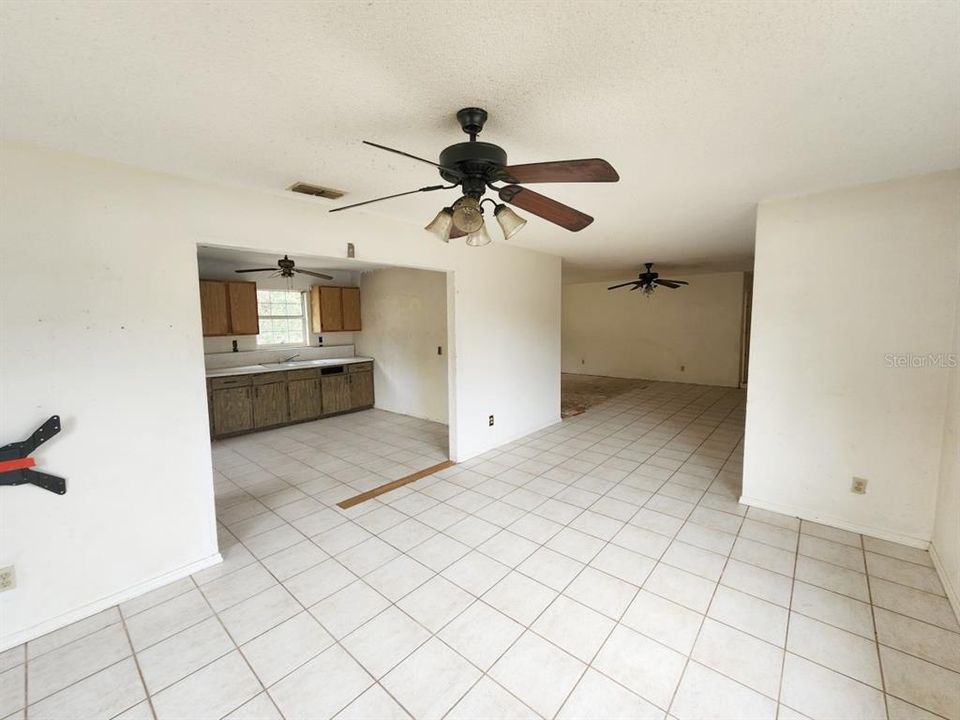 Dining - Living - Kitchen View