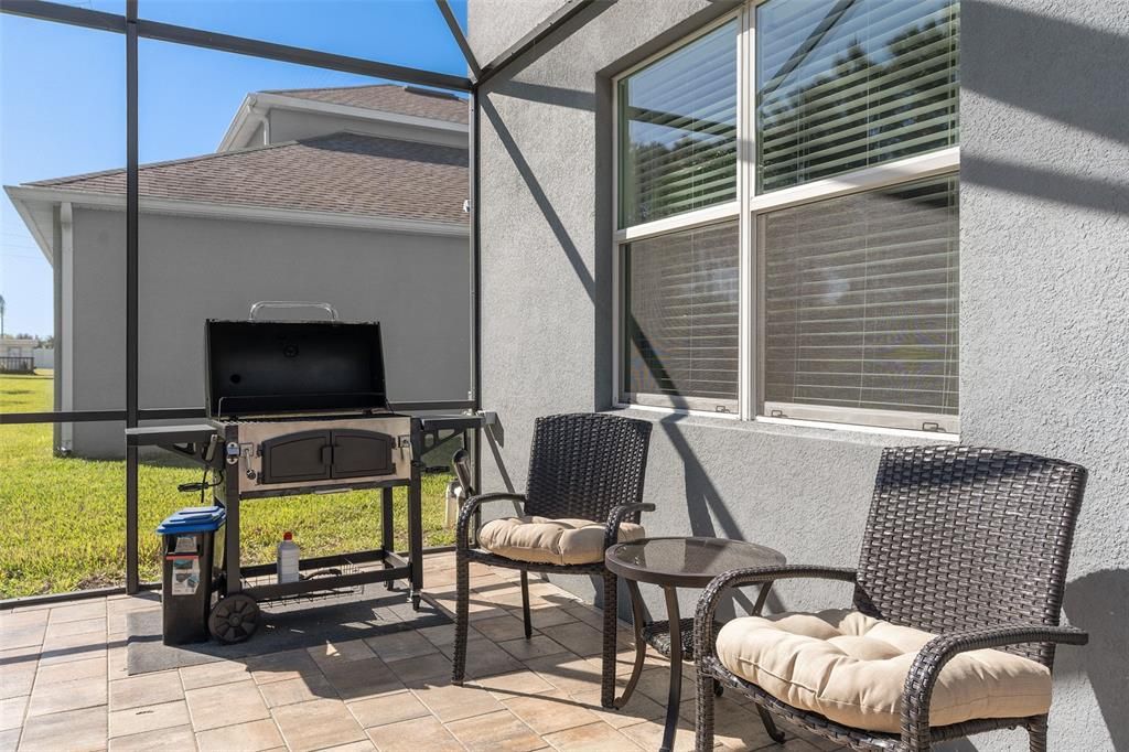 grill and outdoor furniture included with sale