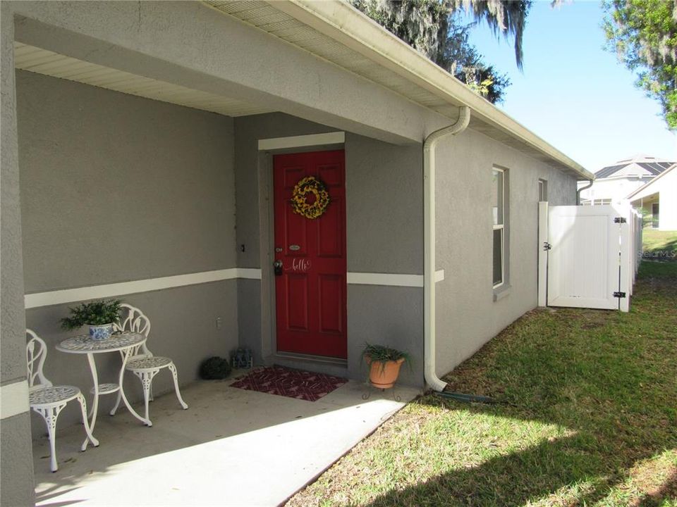 Front Door Entry and Right side of home