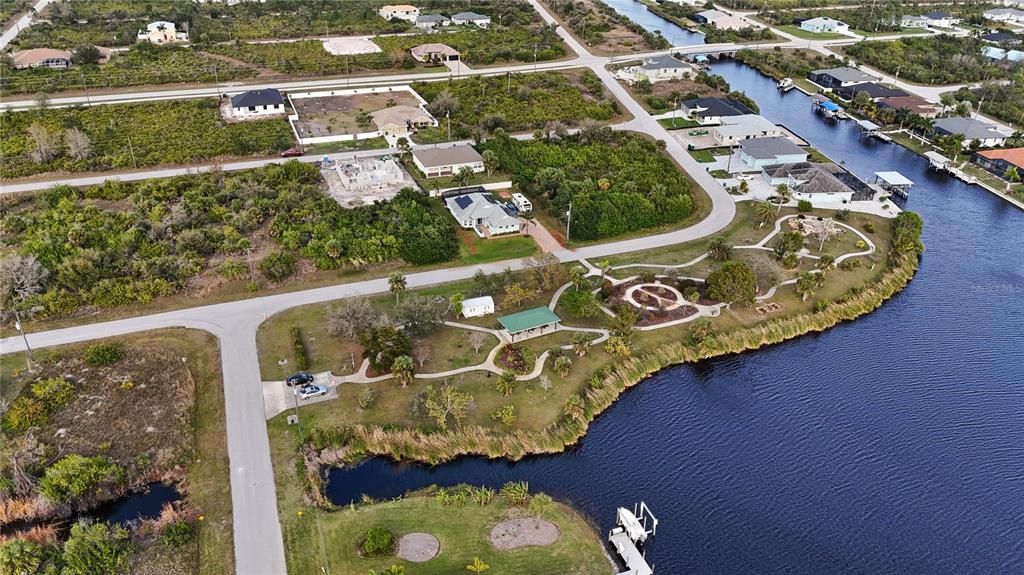 AERIAL VIEW OF THE LEARNING GARDEN IN SOUTH GULF COVE