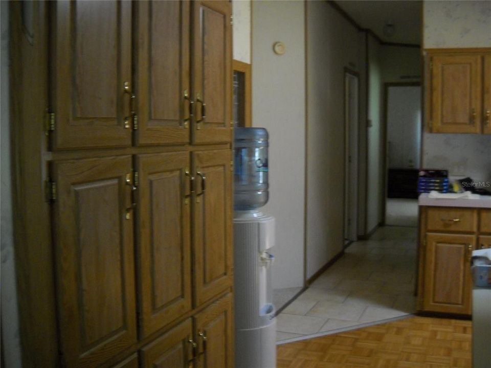 looking at hallway from kitchen