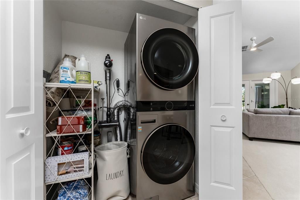 Laundry with LG washer and dryer