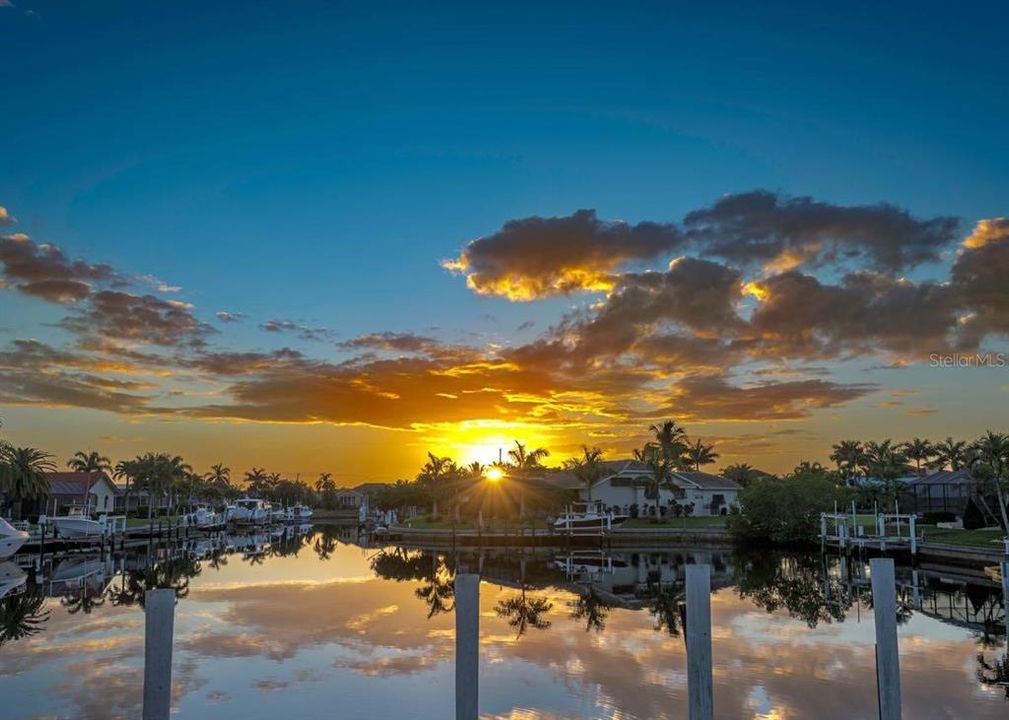 Enjoy the beautiful PGI canal sunset skies just like this one!