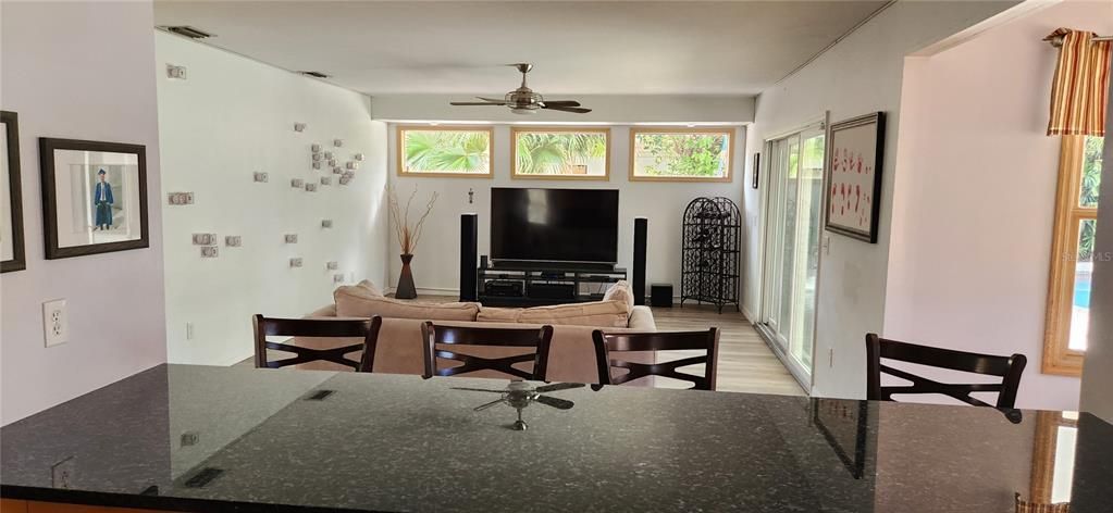 KItchen view of Family room