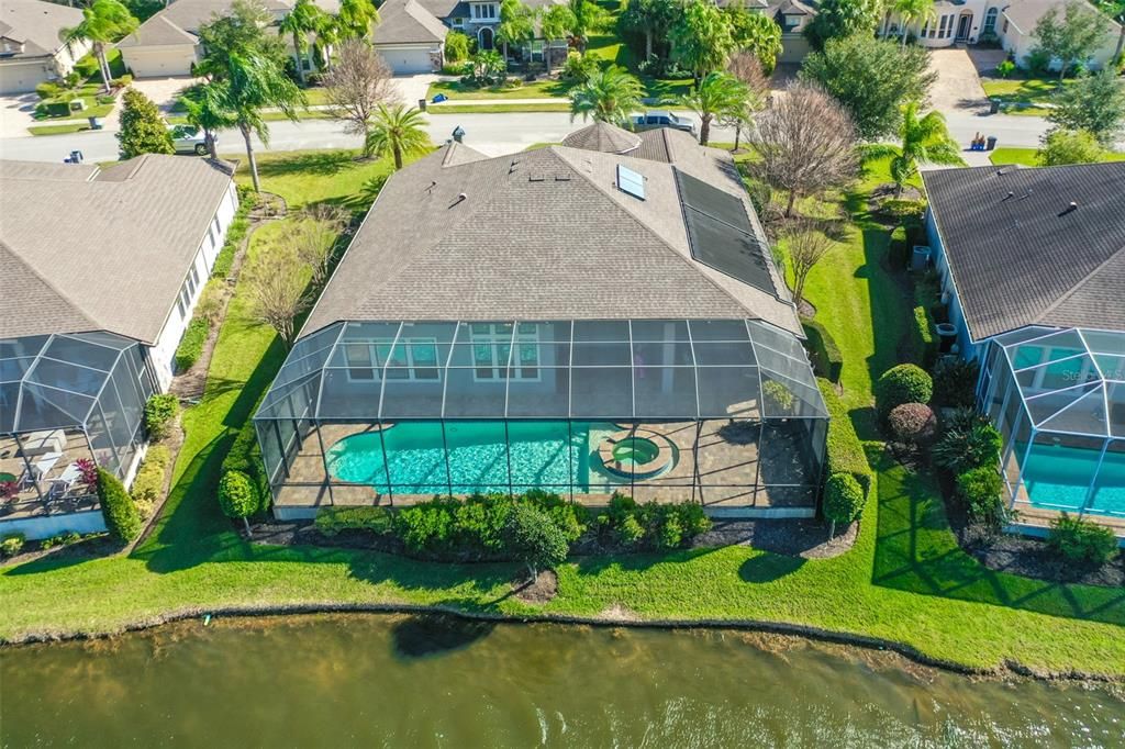 Aerial View of Backyard w/Privacy Landscaping