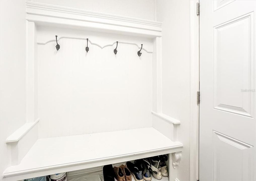 Laundry room space for clothes/shoes