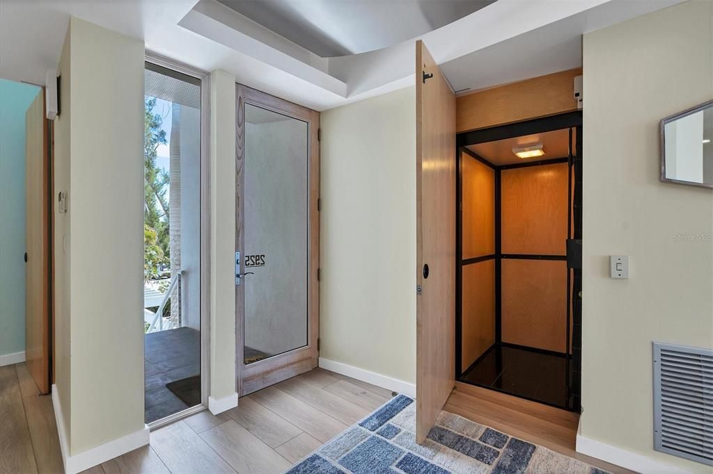 Home features an elevator.