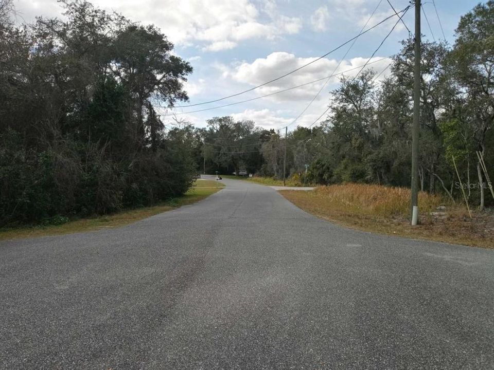 View looking outward from the parcel