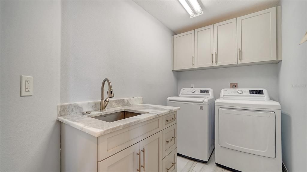 The inside laundry room.