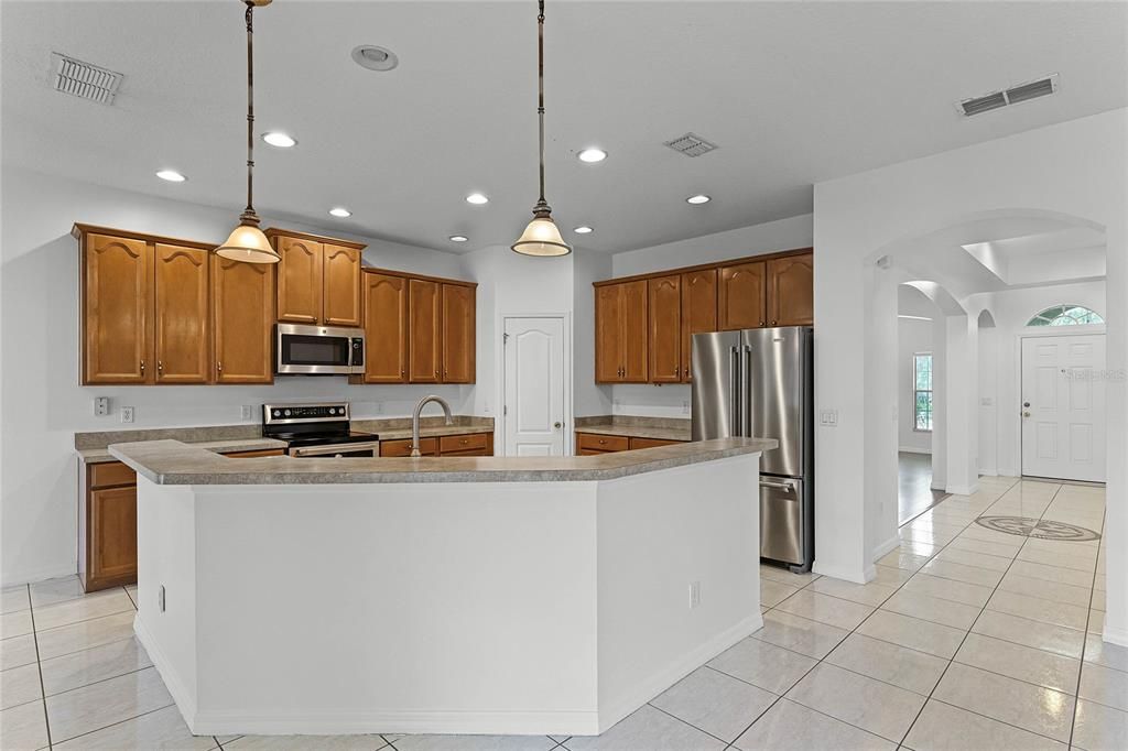 kitchen/counter area-- NEW APPLIANCES