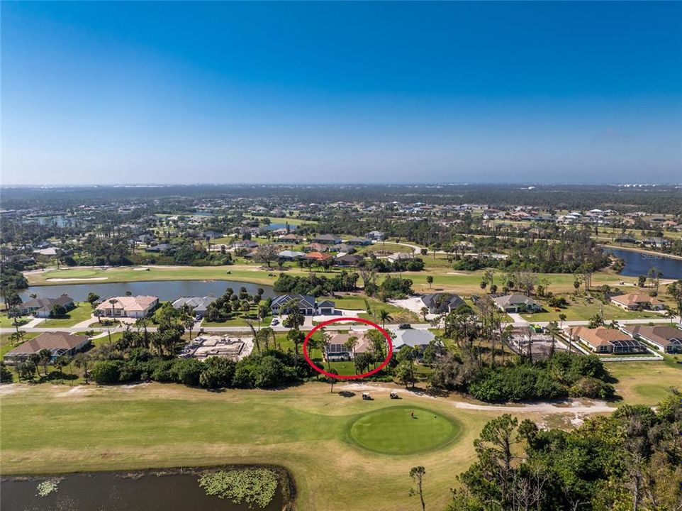 Enjoy a view of the 8th hole from your back yard.