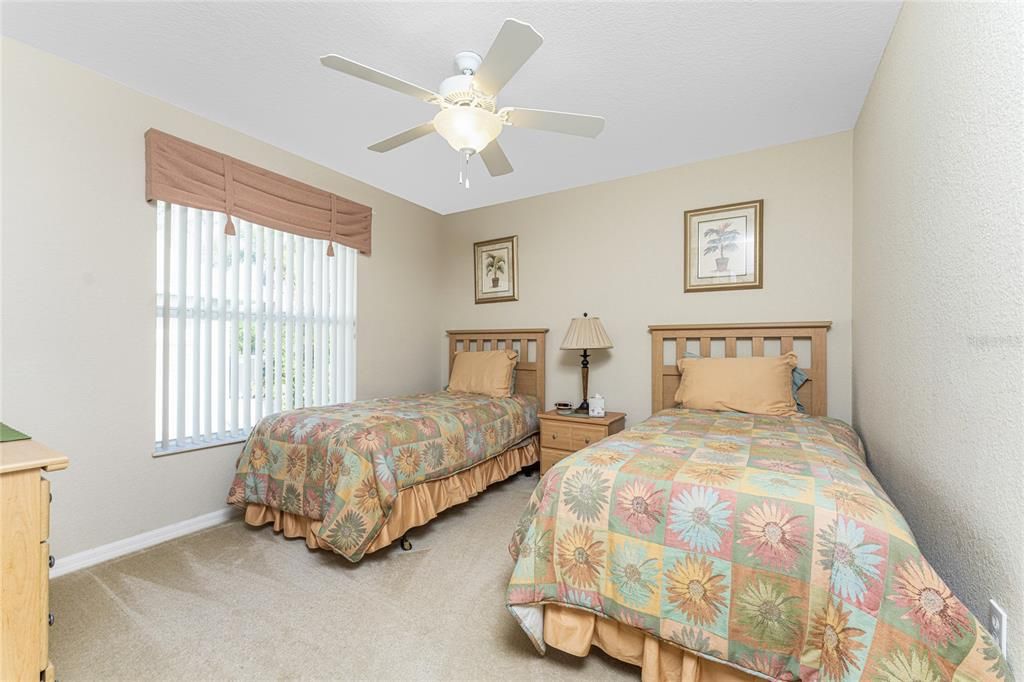 Bedroom #3 is large enough for two twin beds and has a window for natural light.