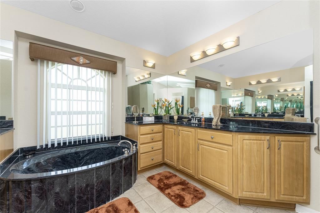 Have a relaxing bath in the large garden tub in the master bathroom. A large frosted window above the garden tub lets in lots of natural light!