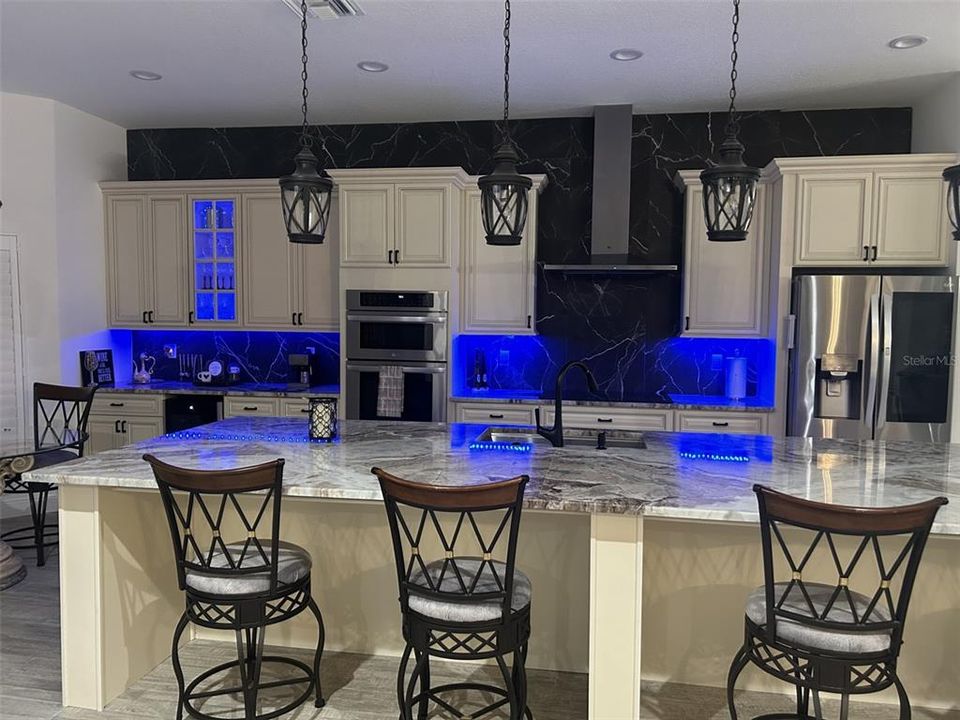 Custom Built Color-Changing Lighted Cabinets