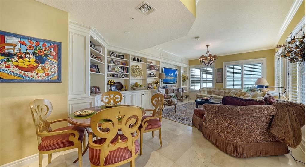 Dining area off of kitchen and near family room