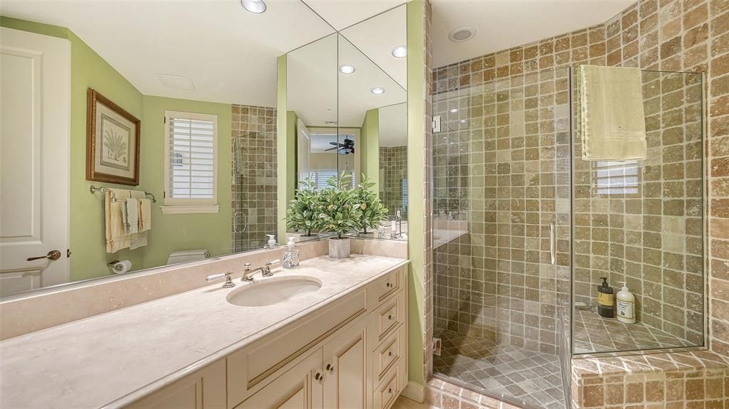 Beautifully updated bathroom in Guest suite.