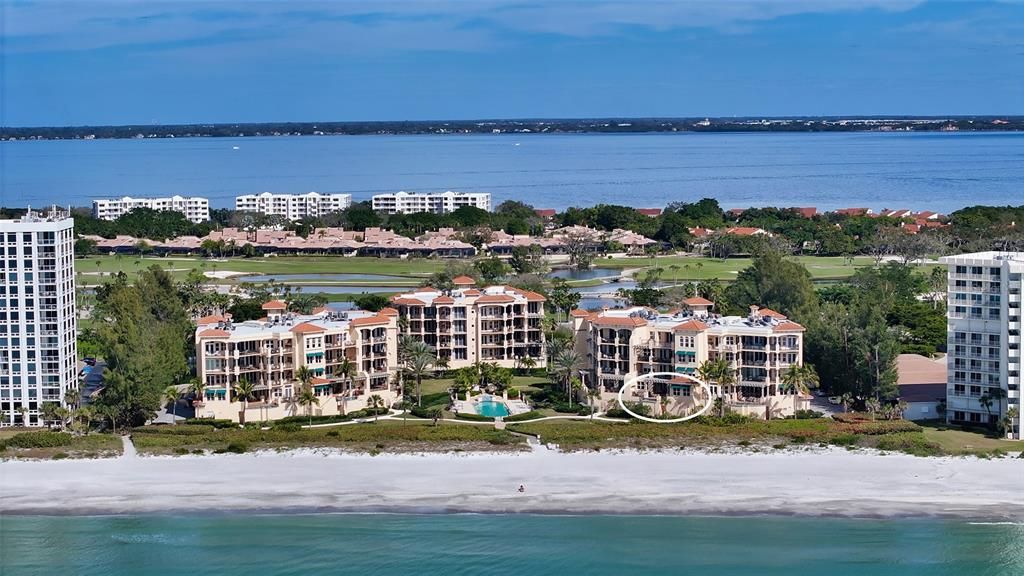 View back towards unit and Private pool.  Very private view out towards beach.