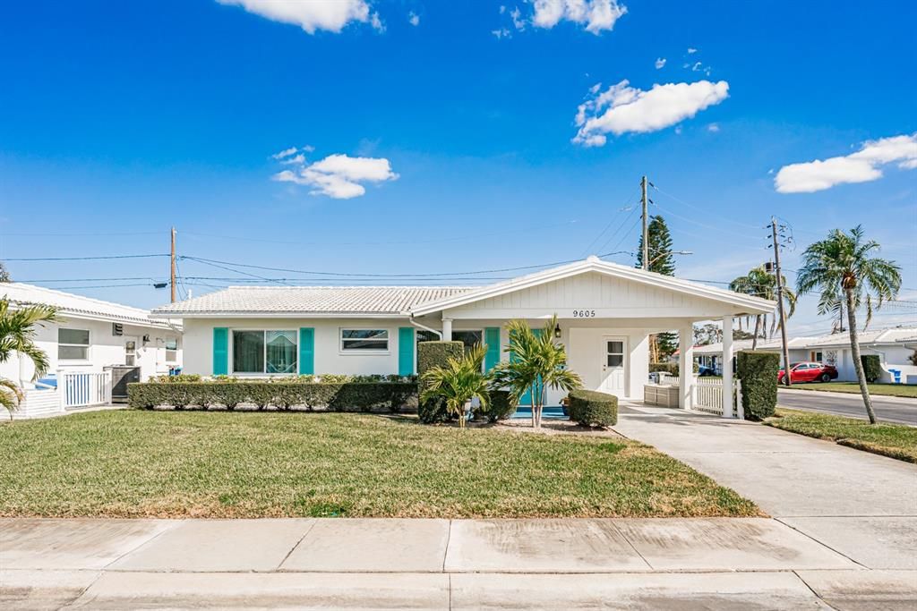 Front view of the home