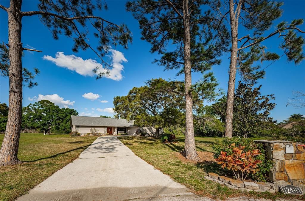 Front driveway to Front of Home