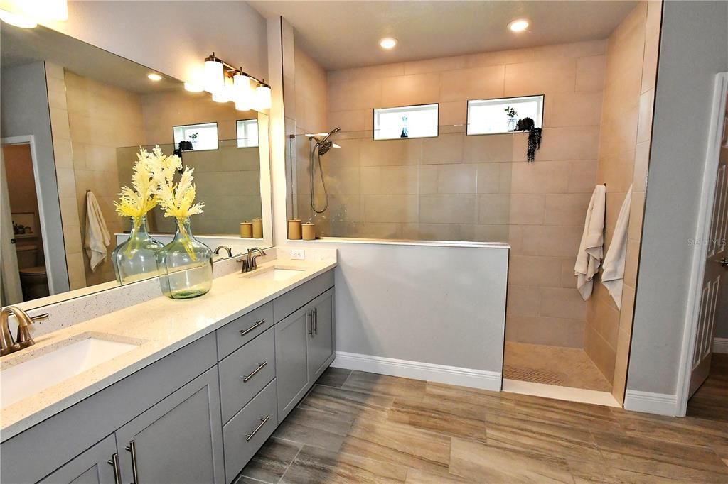 Owner's Walk In Shower/His Her sinks