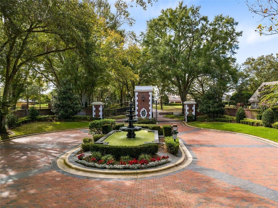 Gated entry to this lovely community.